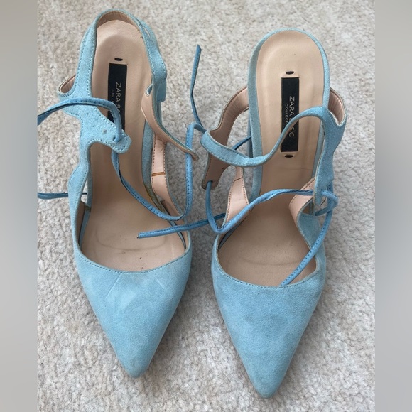 Zara Stacked Heel with Ties - Picture 3 of 9